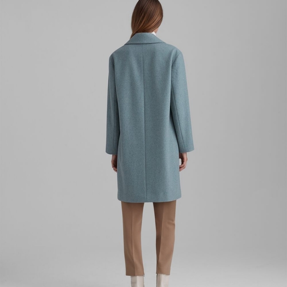 ⛔️SOLD⛔️🆕️NWT Club Monaco Double Breasted Wool Blend Coat in 'Green' - Picture 5 of 13